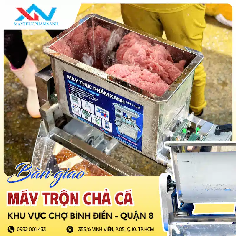 máy quết chả cá chợ Bình Điền máy quết chả cá chợ Bình Điền