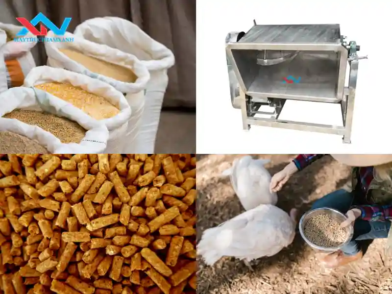 Ứng dụng của máy trộn thức ăn cho gia súc nằm ngang trong chăn nuôi