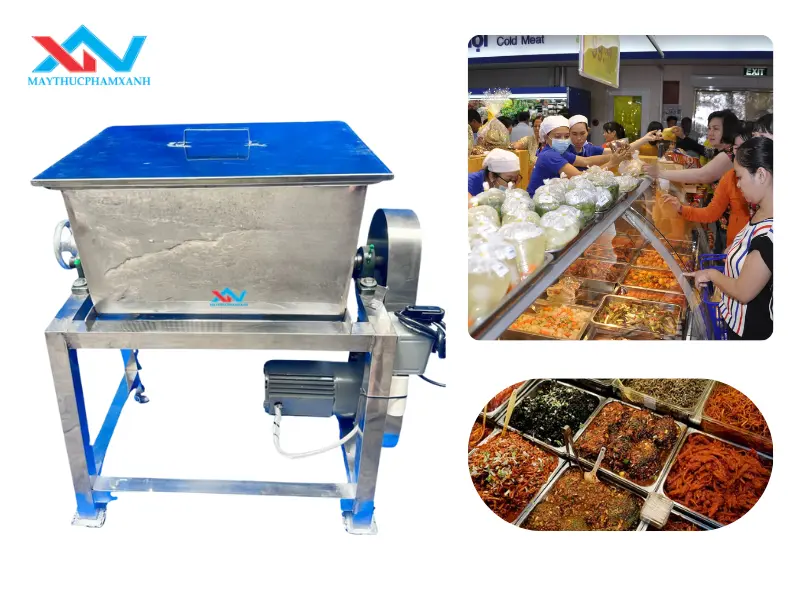 máy trộn thịt cho siêu thị