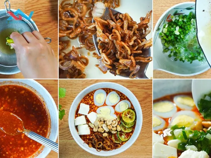 cách làm bánh tráng trộn khô gà