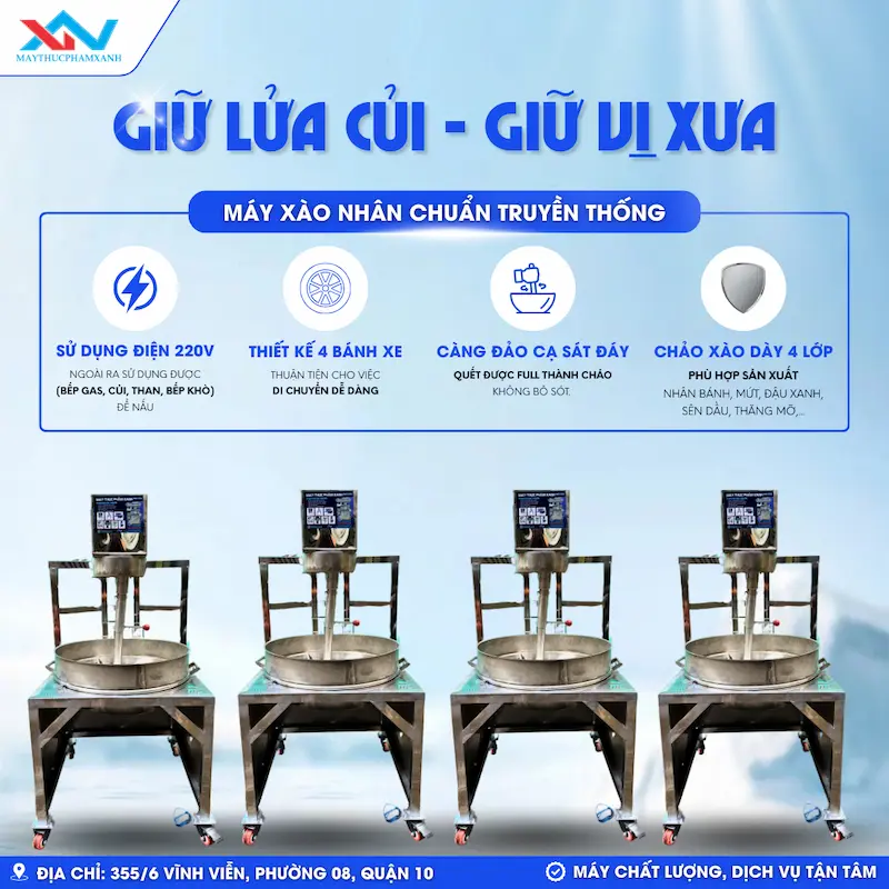 chảo xào nhân lệch tâm