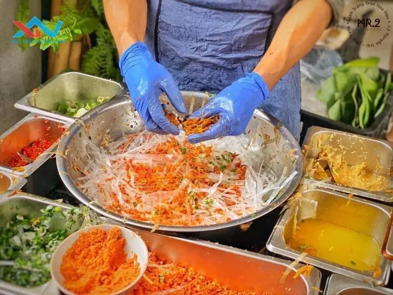 cách làm bánh tráng mỡ hành