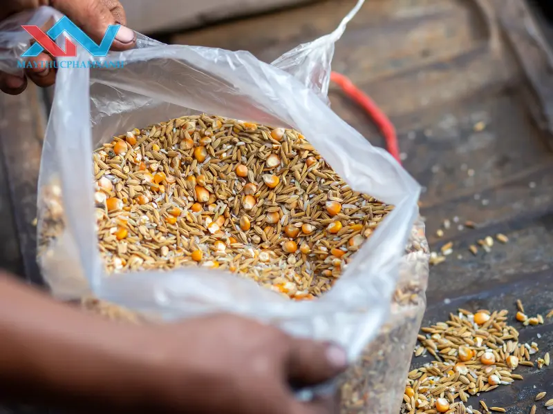 máy trộn thức ăn gia súc nằm ngang