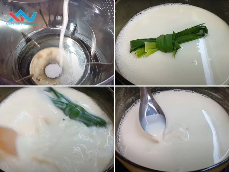 Nấu sữa đậu nành Nấu sữa đậu nành
