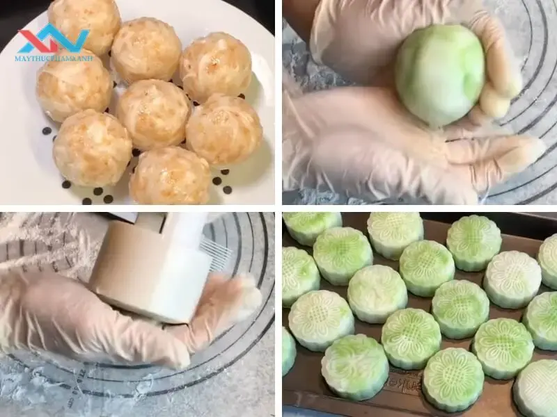 Đóng bánh với nhân theo tỉ lệ