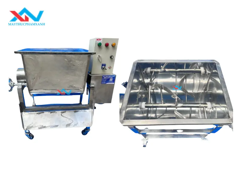 máy trộn thức ăn gia súc nằm ngang