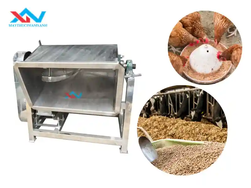 Lựa chọn máy trộn thức ăn cho gia súc nằm ngang phù hợp với số lượng vật nuôi