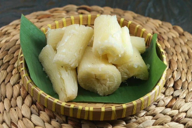 dây chuyền làm khoai mì quết mỡ hành