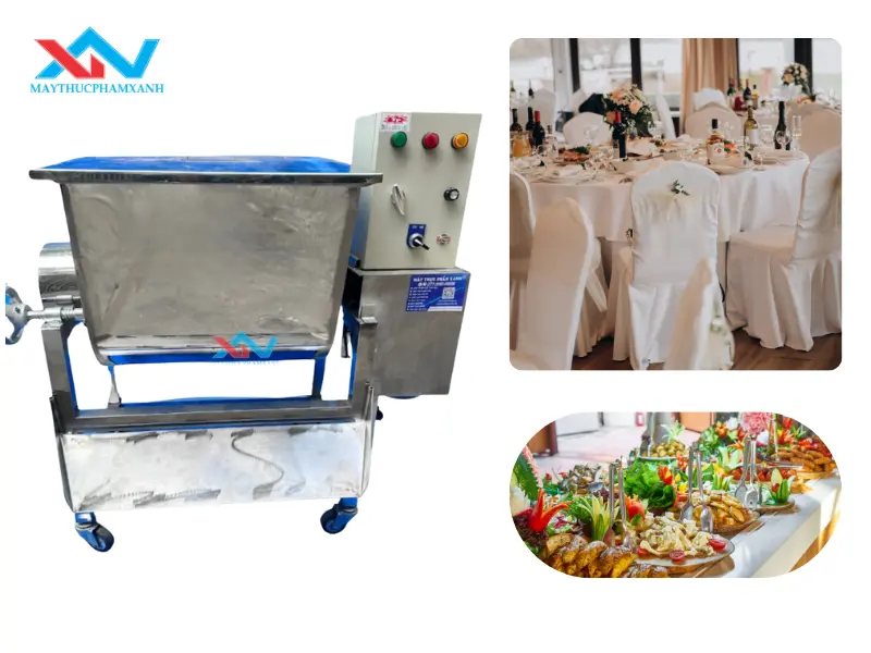 Chọn máy trộn thịt nằm ngang phù hợp với quy mô, ngân sách của nhà hàng tiệc cưới