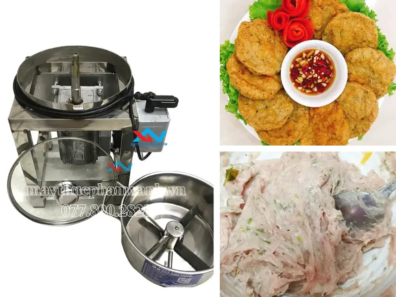 Máy quết chả cá thác lác mini 1kg Máy quết chả cá thác lác mini 1kg