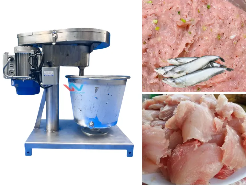 Máy quết chả cá công nghiệp 1 mô tơ Máy quết chả cá công nghiệp 1 mô tơ