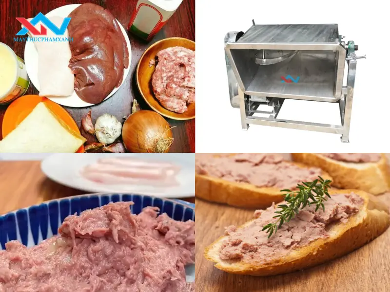 Quy trình làm pate bằng máy trộn thịt nằm ngang