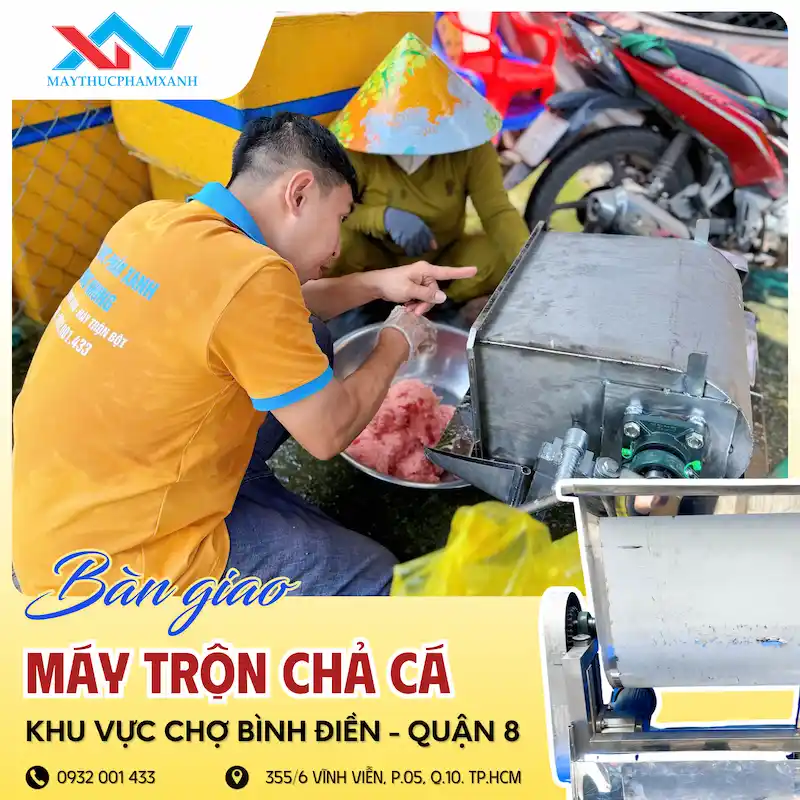 máy quết chả cá chợ Bình Điền máy quết chả cá chợ Bình Điền