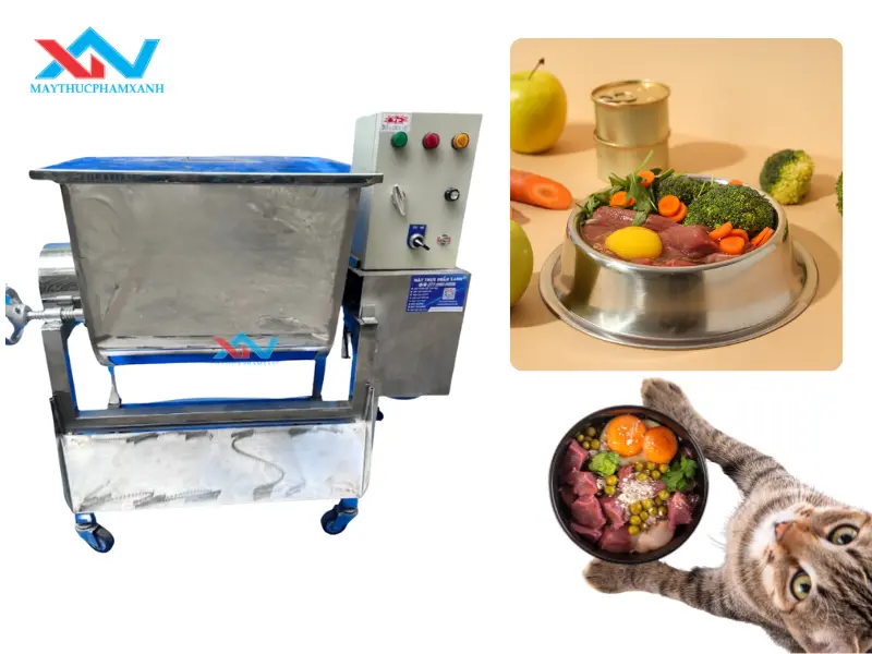 máy trộn thực phẩm làm thức ăn thú cưng