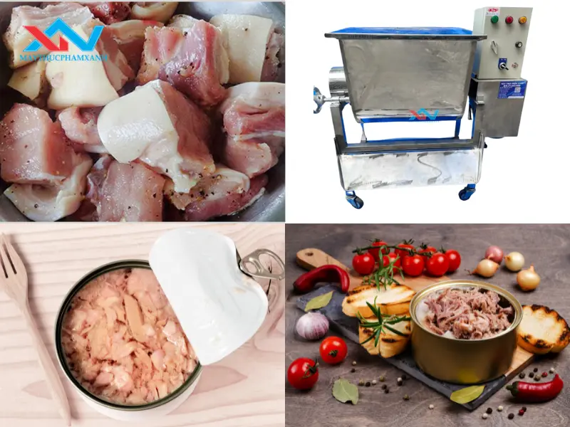 máy trộn thịt làm thịt hộp