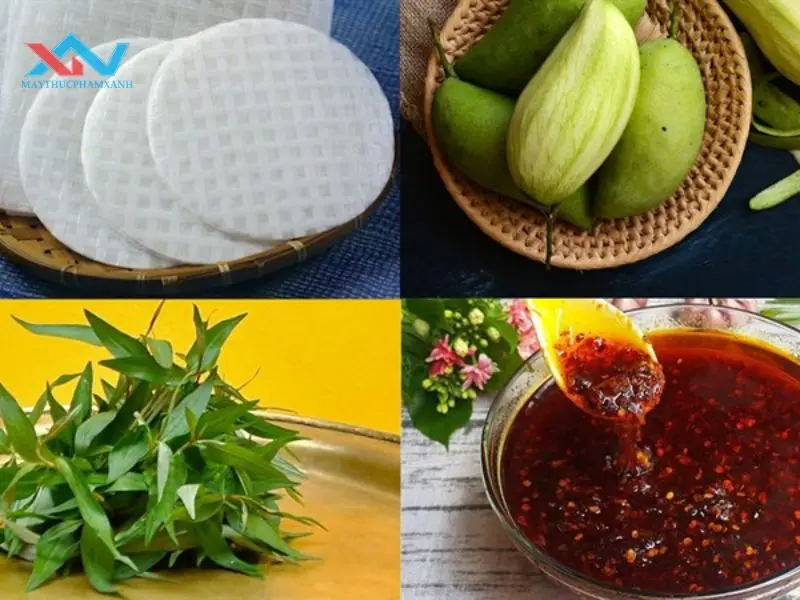  Sơ chế nguyên liệu làm bánh tráng trộn