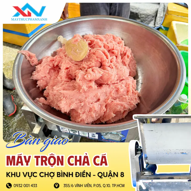 máy quết chả cá chợ Bình Điền máy quết chả cá chợ Bình Điền
