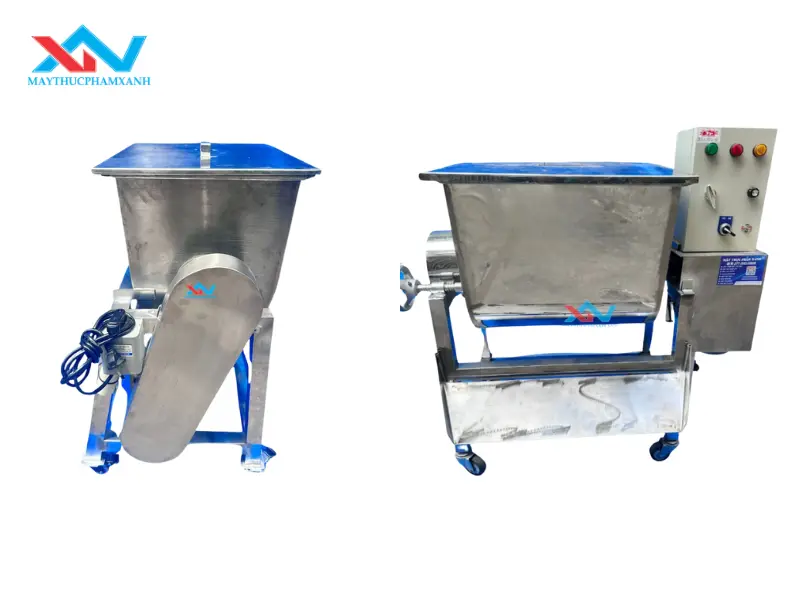 Máy trộn thịt nằm ngang ở nhà hàng tiệc cưới tại Máy Thực Phẩm Xanh