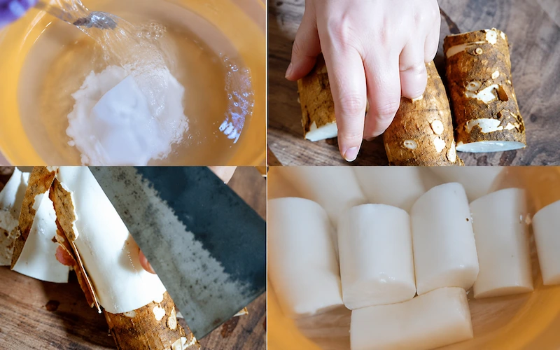 dây chuyền làm khoai mì quết mỡ hành