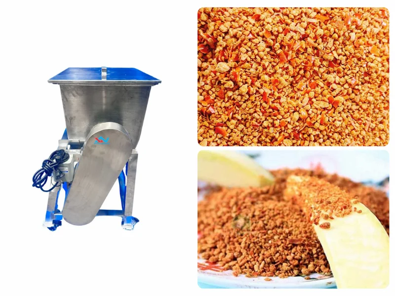 máy trộn muối tôm