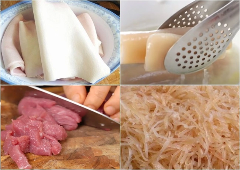 sơ chế nguyên liệu làm nem chua rán sơ chế nguyên liệu làm nem chua rán