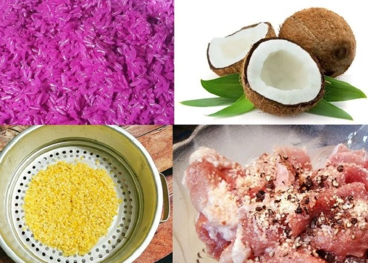 cách làm bánh tét lá cẩm