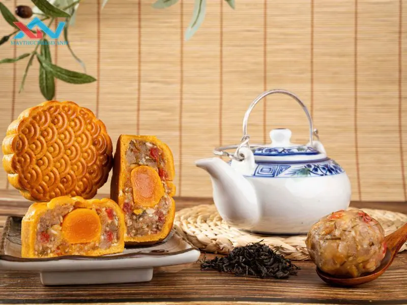 nhân bánh trung thu bị khô