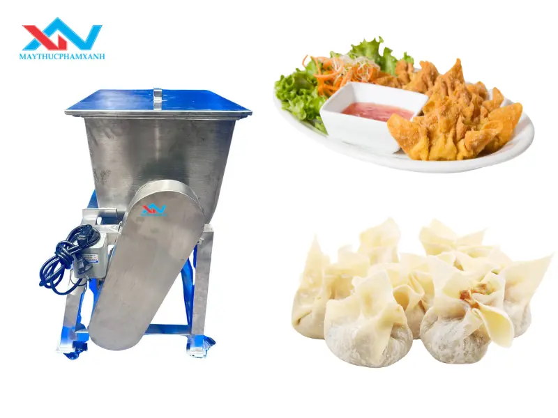 máy trộn thịt làm hoành thánh