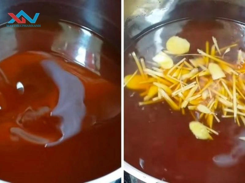 Nấu nước đường gừng
