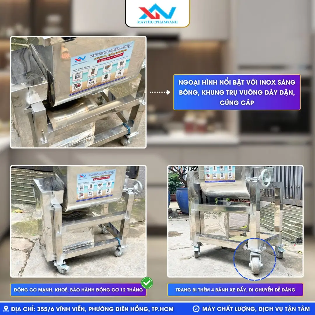 Đặc điểm kỹ thuật nổi bật của máy trộn nhân thập cẩm nằm ngang