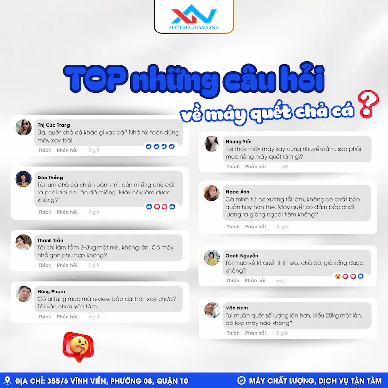 Top những câu hỏi về máy quết chả cá Top những câu hỏi về máy quết chả cá