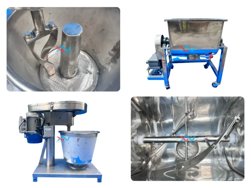 máy trộn bột khô và máy trộn bột ướt